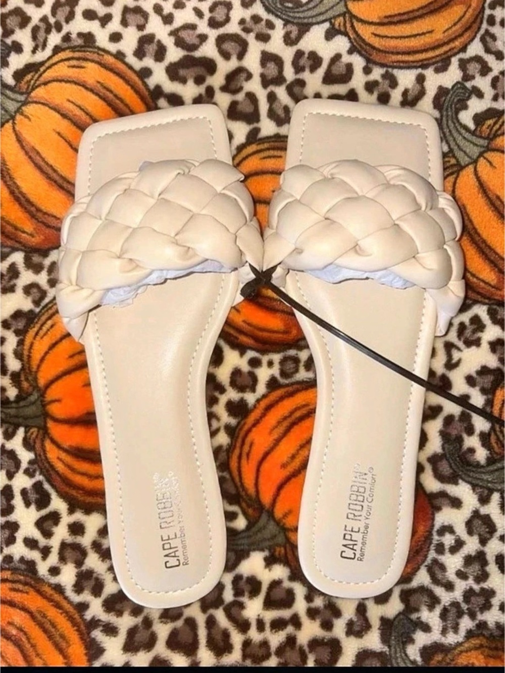 Cape Robbin Vagabond Braided Slide Sandals Cream